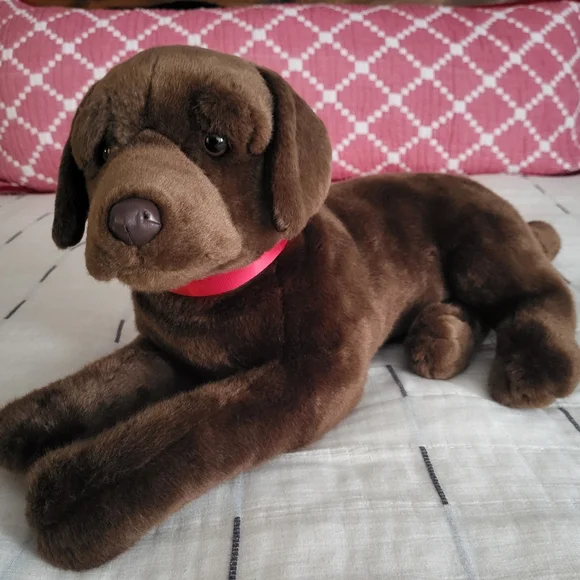 FAO Schwarz Chocolate Brown Lab Plush Dog - Picture 1 of 10